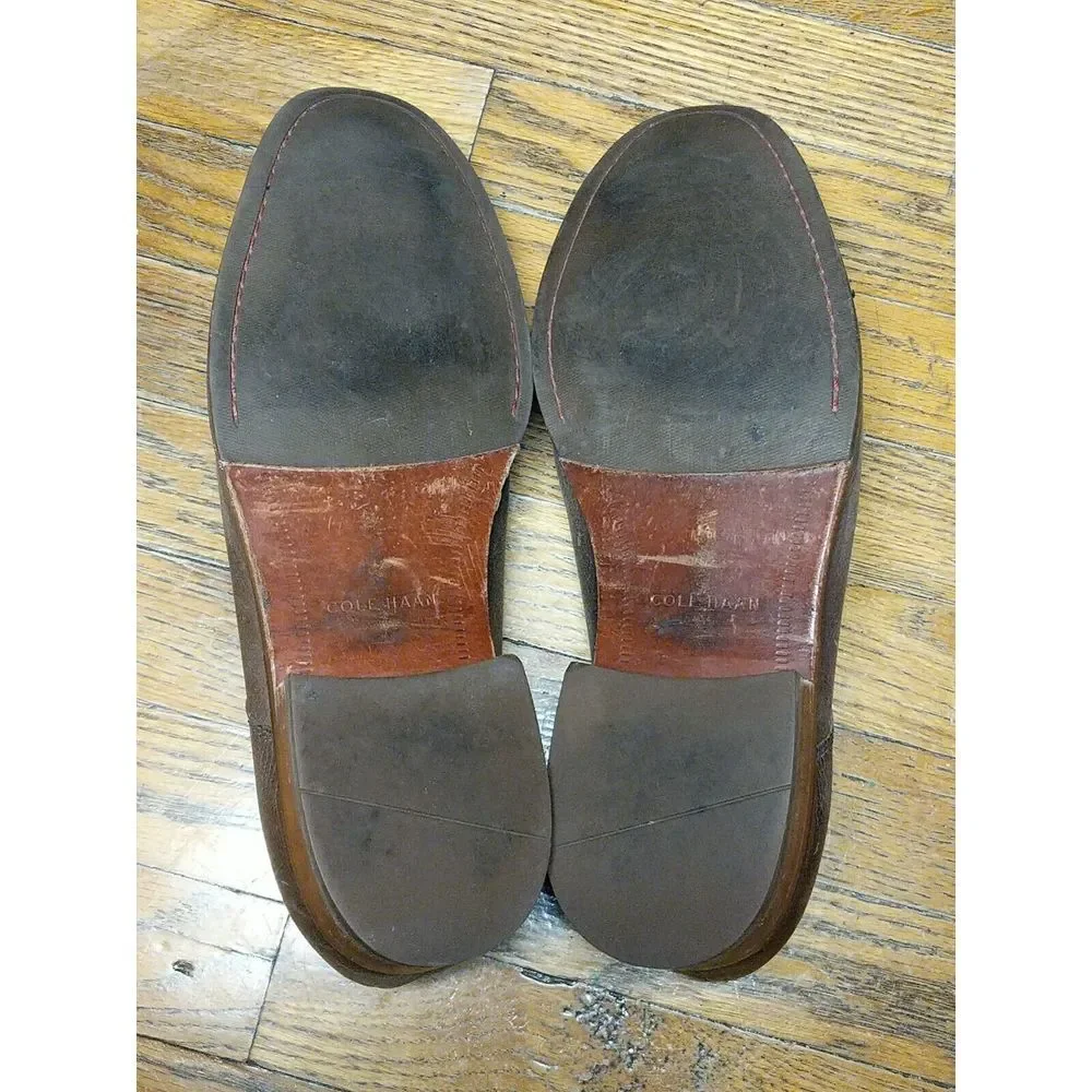 Cole Haan Men's Brown Pebbled Leather‎ Derby Shoes 13 M C12660